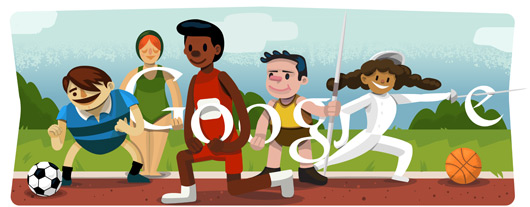 Omaggio di Google all'apertura dei giochi olimpici di Londra 2012 - Doodle